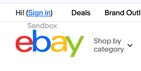 eBay Sandboxへのサインイン画面